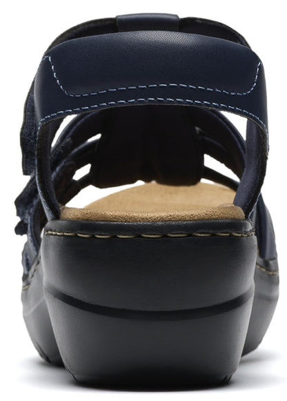 Clarks Womens Merliah 2 Ruby Navy Leather