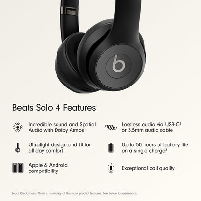 Beats Audífonos Inalámbricos Solo 4 (Matte Black)