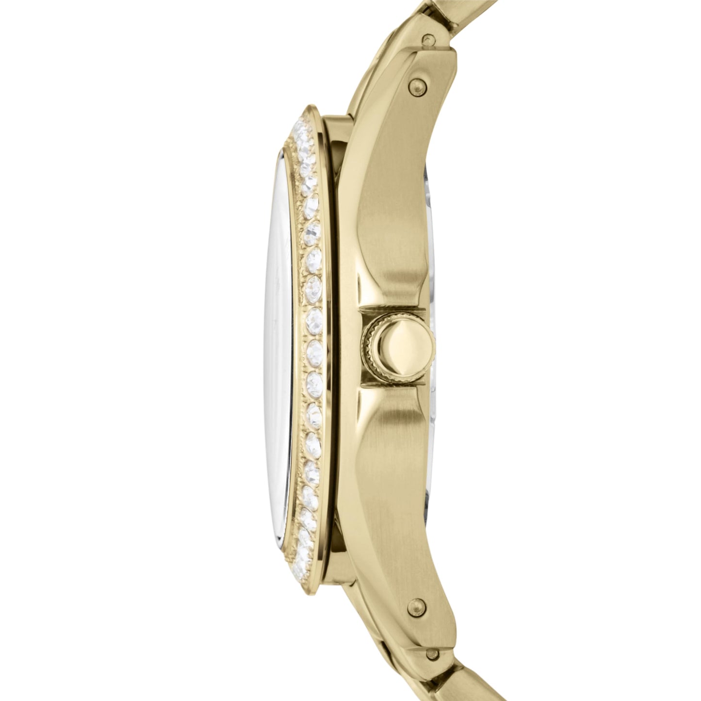 Fossil Women's Watch, Riley Quartz Stainless Steel Multifunction Watch for Women, Color: Gold Glitz