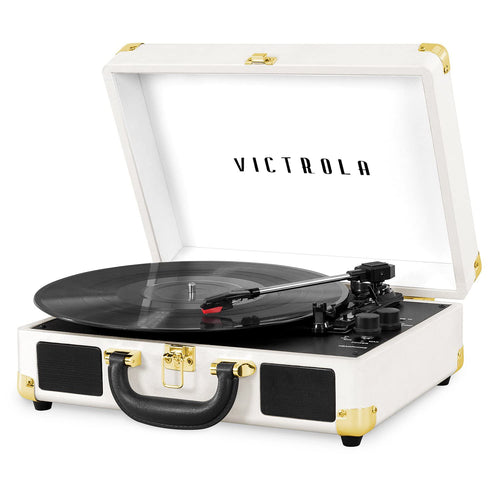 Victrola Toca Discos Portátil de Maleta Journey con Bluetooth (Blanco)