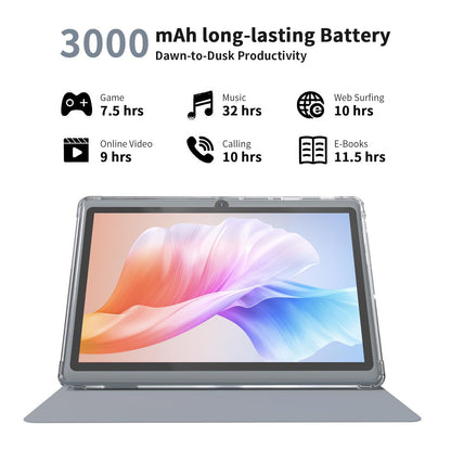 Tablet with Case 7 inch Tablet Android 14, 8GB RAM (5GB Expandable) 32GB ROM 7" Tabletas Supports 1TB MicroSD, Long Battery Dual Camera Tableta 5G WiFi-6 Android tablets with Tablets Protective Cover