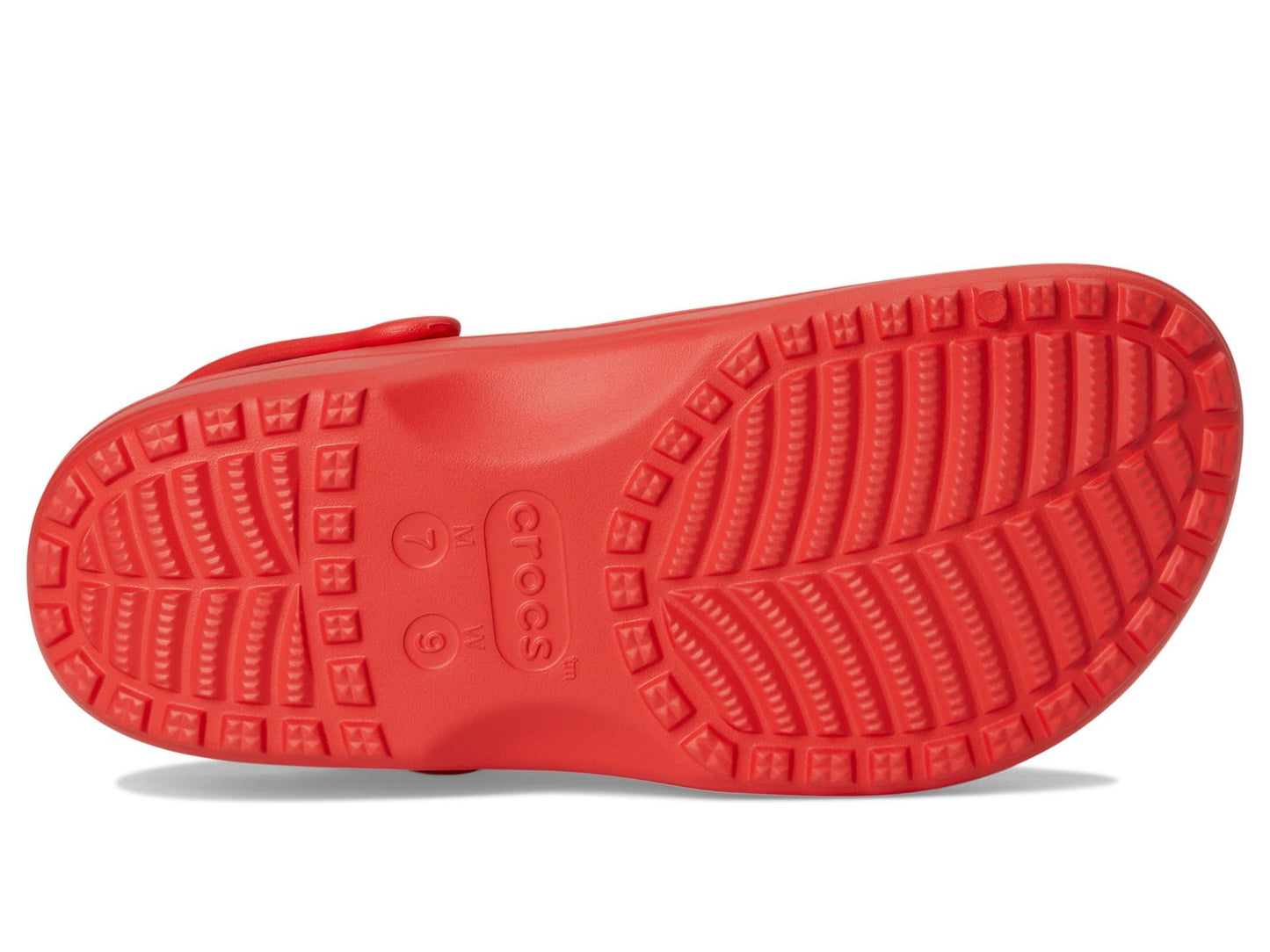 Crocs Classic Clogs with Floral Cut Out Design Cherry Red