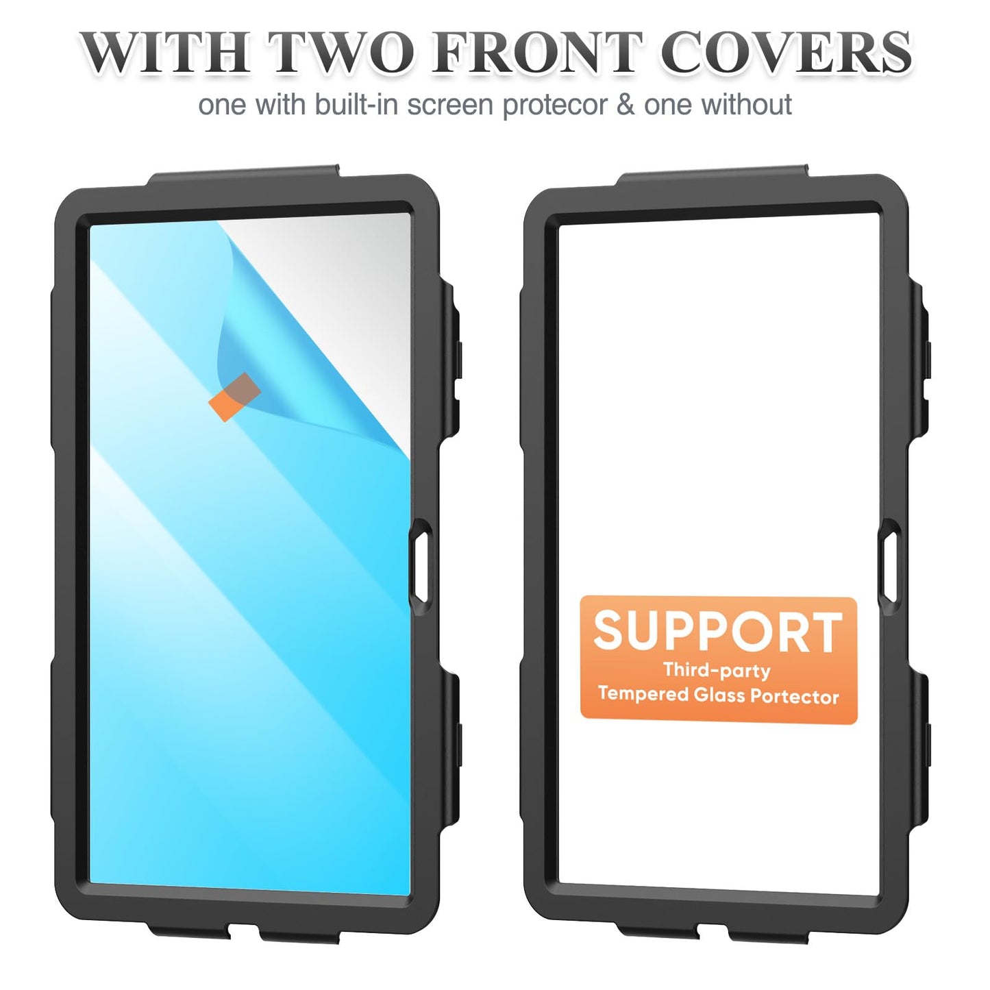 SEYMAC stock Tablet Case for Lenovo Idea Tab 11'' / M11 (TB336FU/TB330FU) 11 inch Drop-Proof Protection Cover with 360° Rotate Stand & Strap [Pen Holder] & Screen Protector 2025/2024, Black