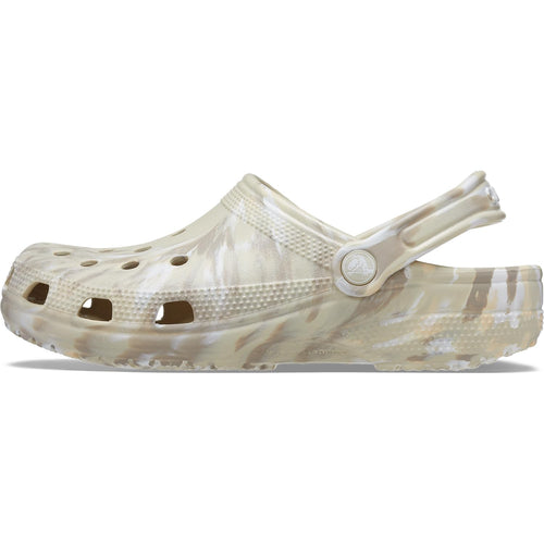 Crocs Unisex-Adult Classic Marbled Tie Dye Clog, Bone/Multi