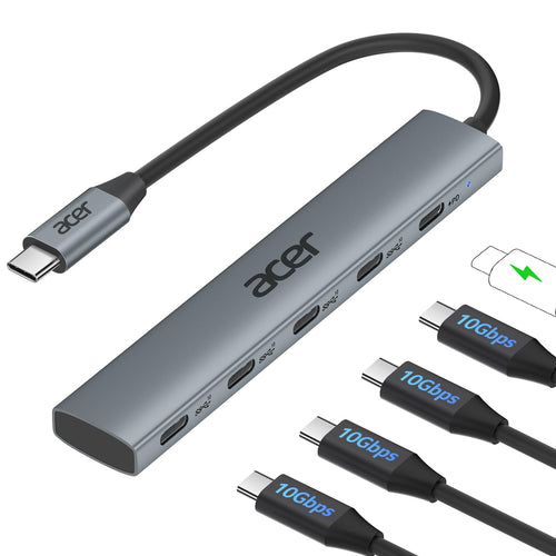 Acer Hub USB C Divisor de 10 Gbps (100W PD)