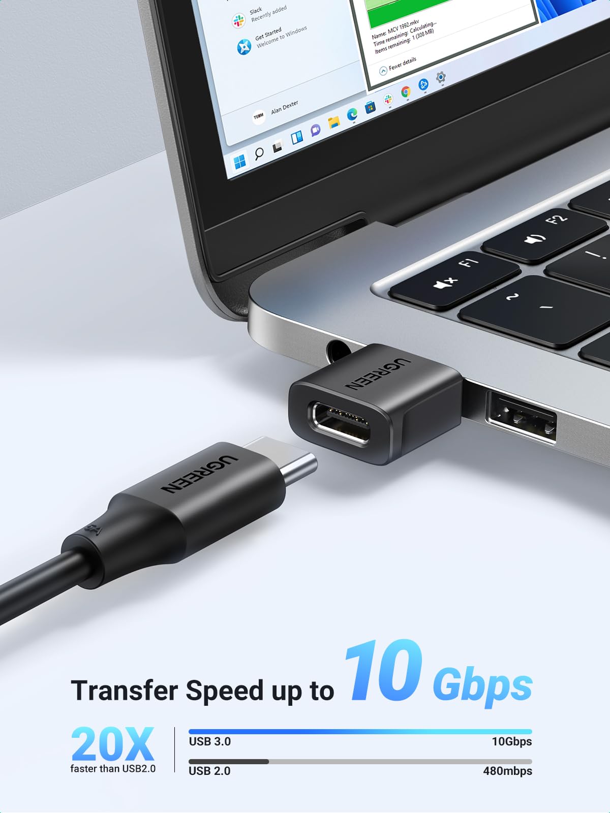 UGREEN Adaptador USB a USB C 10Gbps (Paquete de 2)