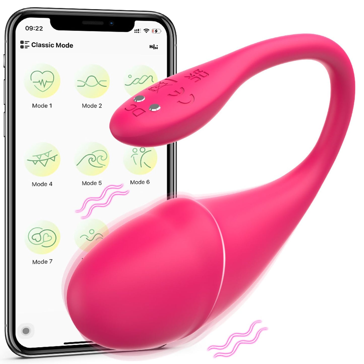 Vibrador Portátil Femenino con Control por Aplicación
