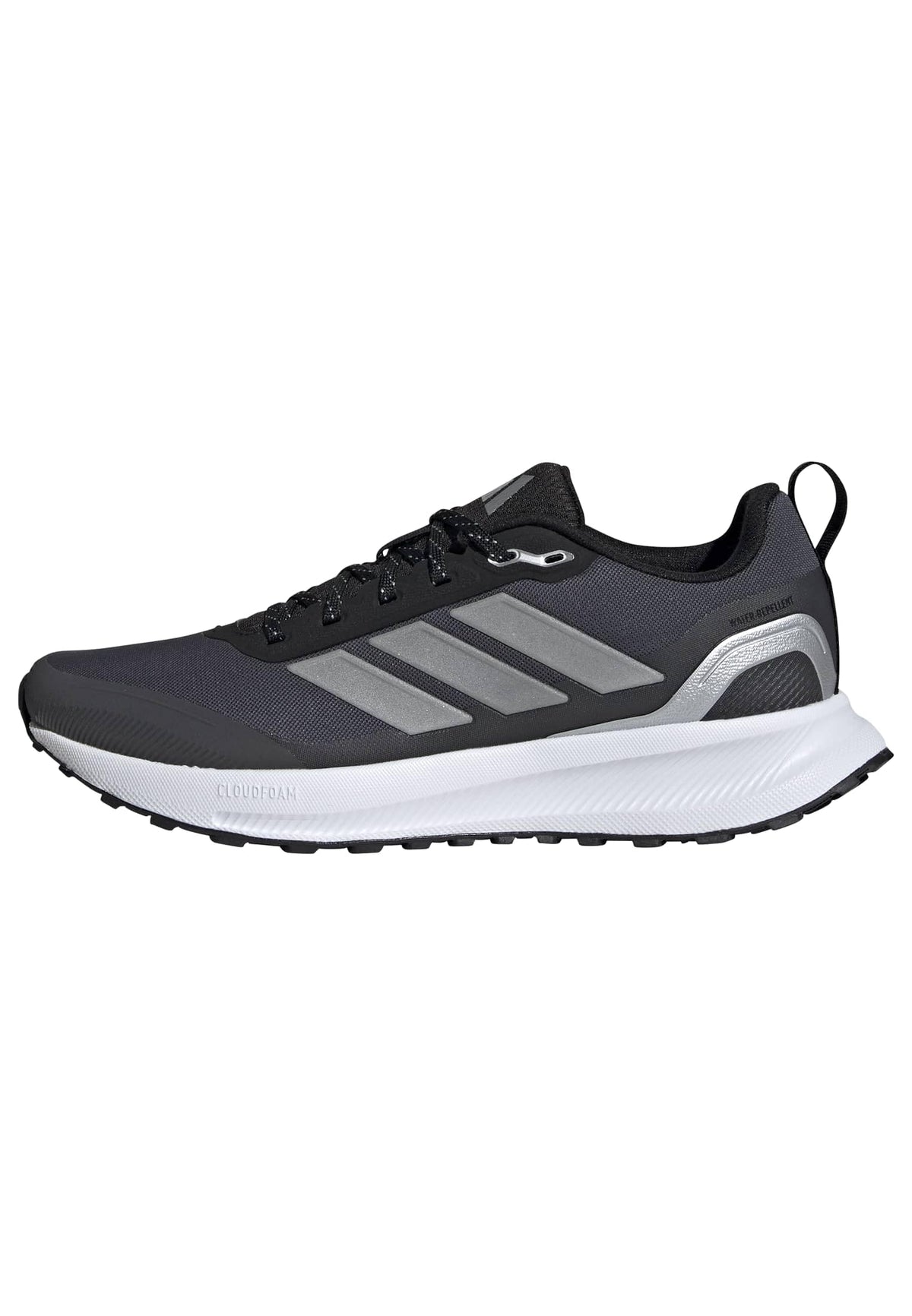 adidas Women's Run Falcon 5 Trail Running, Black/Silver Metallic/Carbon