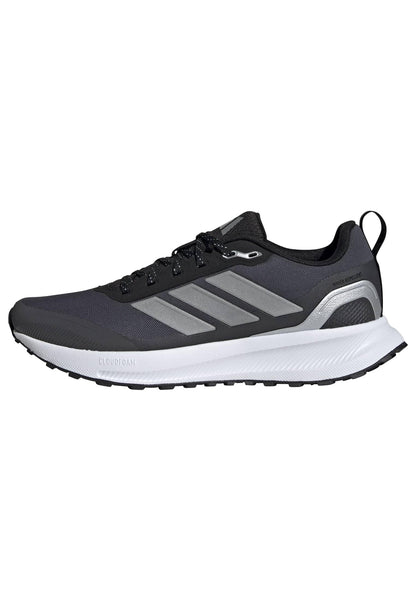 adidas Women's Run Falcon 5 Trail Running, Black/Silver Metallic/Carbon