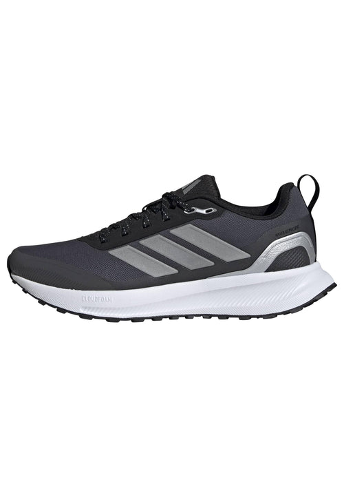 adidas Women's Run Falcon 5 Trail Running, Black/Silver Metallic/Carbon