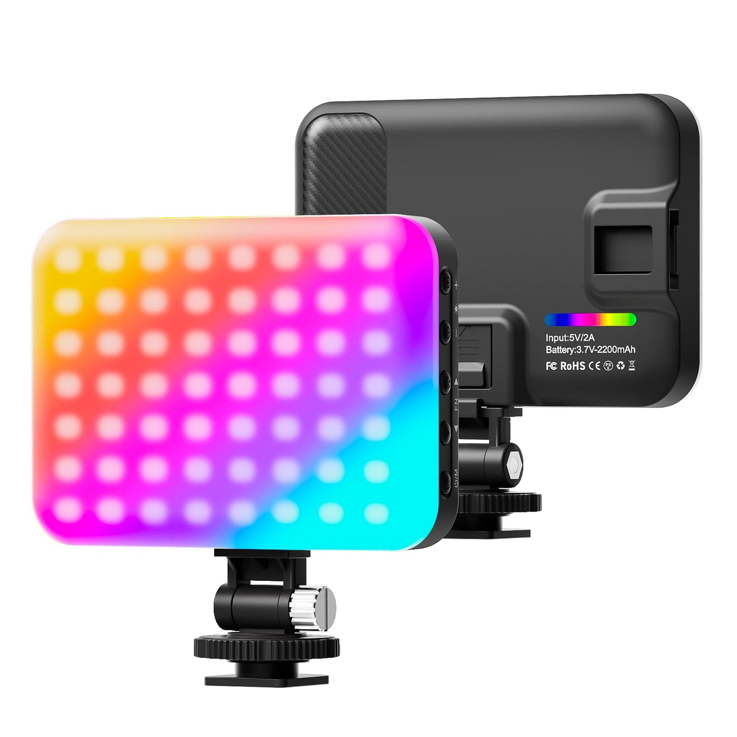 Hagibis Luz de Cámara RGB Portátil para Video (RGB-Black)