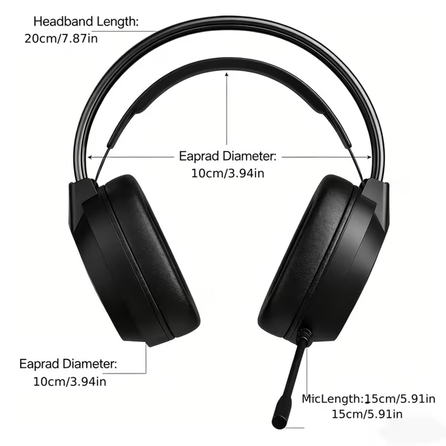 AOC Wired Gaming Headset with Mic, USB Gaming Headphone with Stereo Sound for PC/Laptop/PS4/PS5, 50mm Drivers RGB Corded Headphones for Game/Work/Music, ACG2500