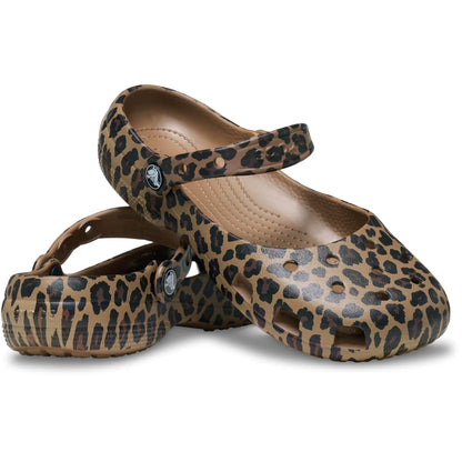 Crocs Women Classic Ballet, Ballet Slippers, Sepia/Leopard