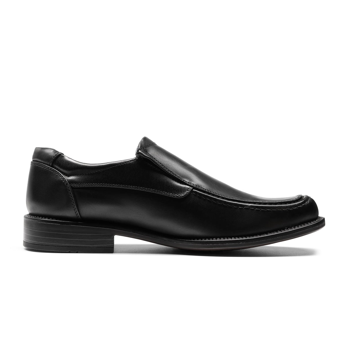 Bruno Marc Men's Goldman-02 Slip on Leather Lined Square Toe Dress Loafers Shoes for Casual Weekend Formal Work, Black, GOLDMAN