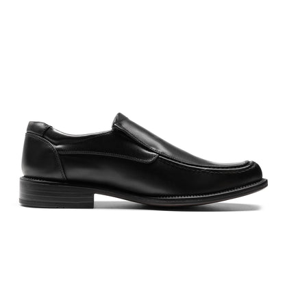 Bruno Marc Men's Goldman-02 Slip on Leather Lined Square Toe Dress Loafers Shoes for Casual Weekend Formal Work, Black, GOLDMAN