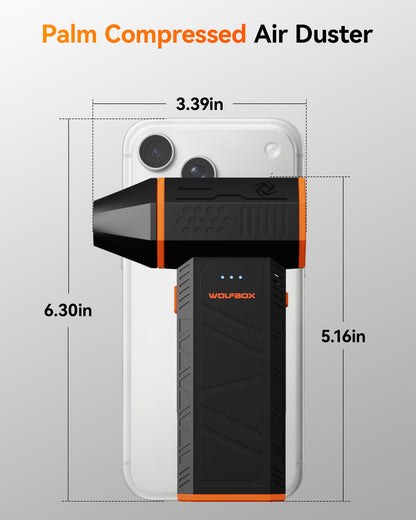 WOLFBOX Plumero de Aire Eléctrico MegaFlow 50 (110000RPM)