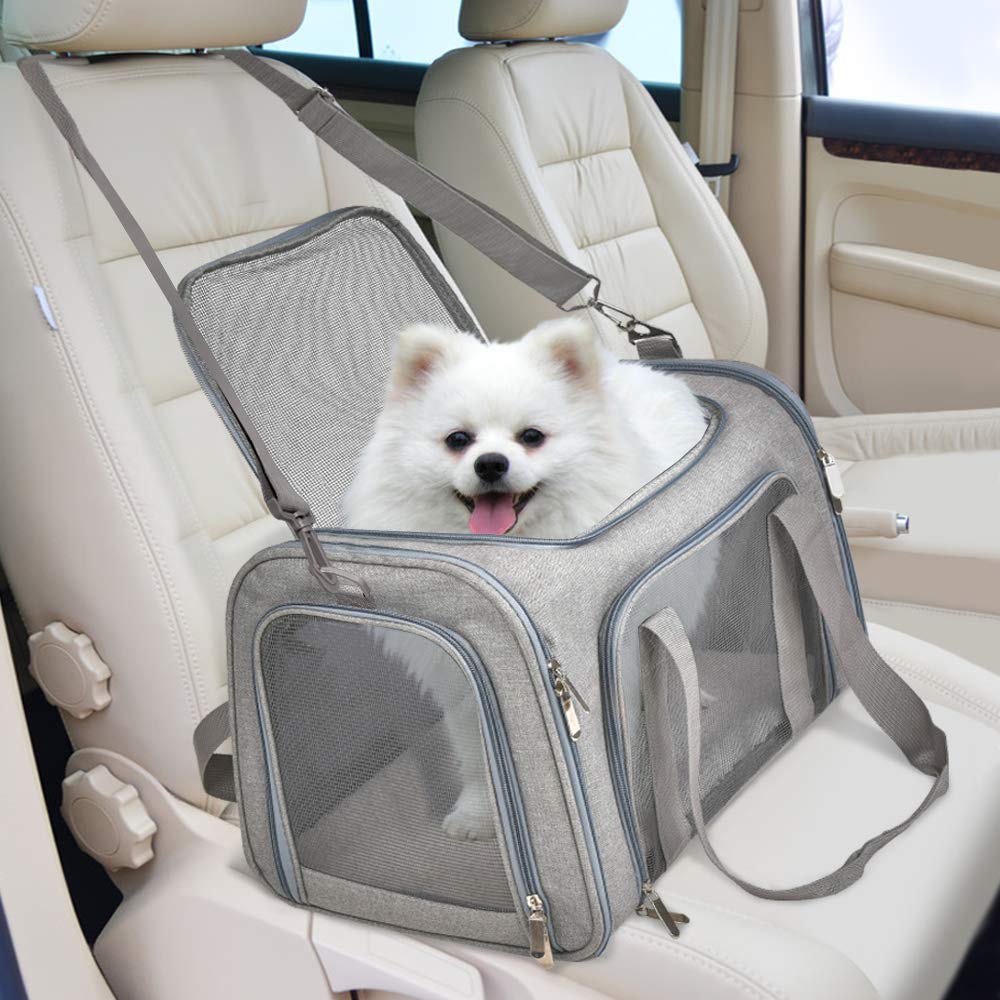 Henkelion Transportadora para Mascotas (Hasta 15lbs / Gris)