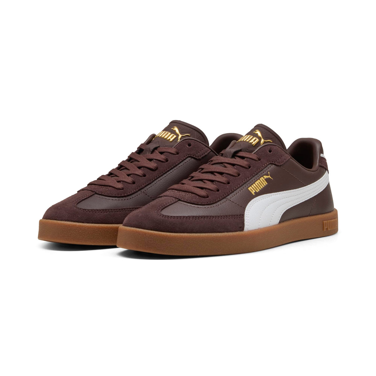 PUMA Men's Club II Era Shoes, Chocolate Brown- White SS26, Puma Club Ii Era
