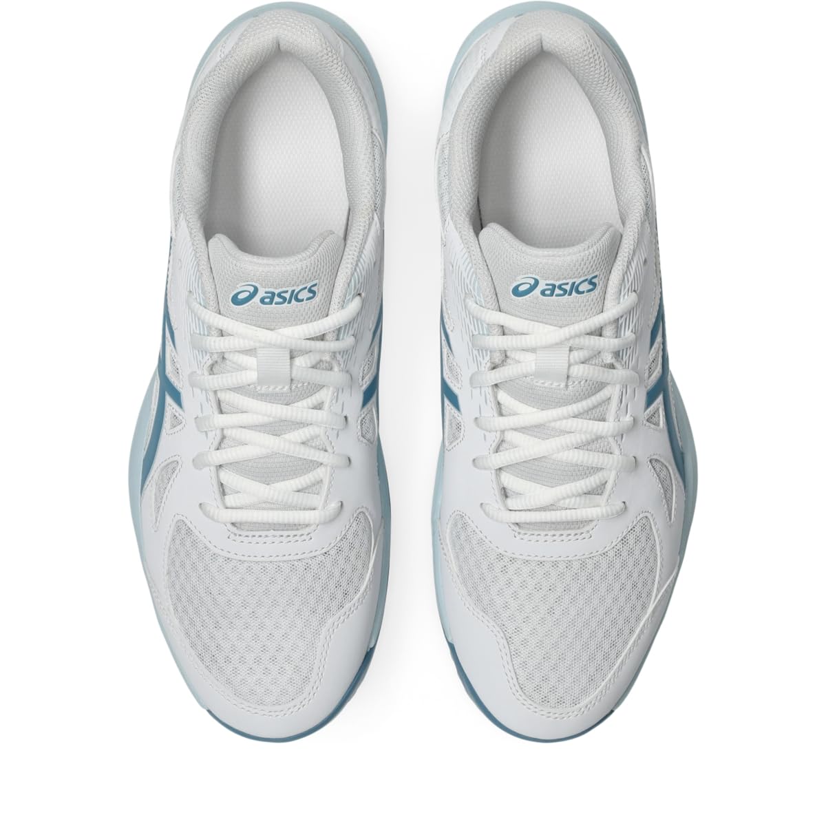 ASICS Men's Upcourt 6 Volleyball Shoes, White/SABA Blue