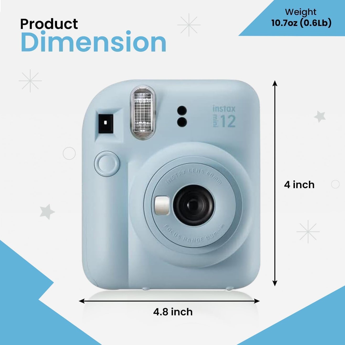 FUJIFILM Paquete Navideño Instax Mini 12 2025 (Pastel Blue)