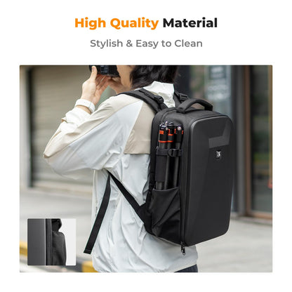 K&F CONCEPT Camera Backpack,Hardshell Photography DSLR Camera Bag with 15-15.6 Inch Laptop Compartment Waterproof Hard Shell Camera Case Compatible with Canon/Nikon/Sony/DJI Mavic Drone