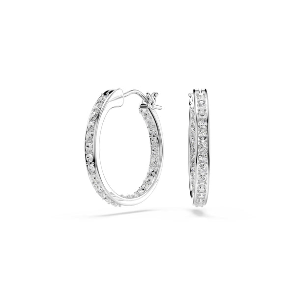 Swarovski Pendientes de Aro Sommerset (Plateado / Cristales Blancos)