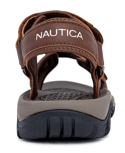Nautica Men's Athletic Sport Sandals – Comfortable Hiking & Walking Sandals with Cushioned Sole, Bulty, Dark Brown