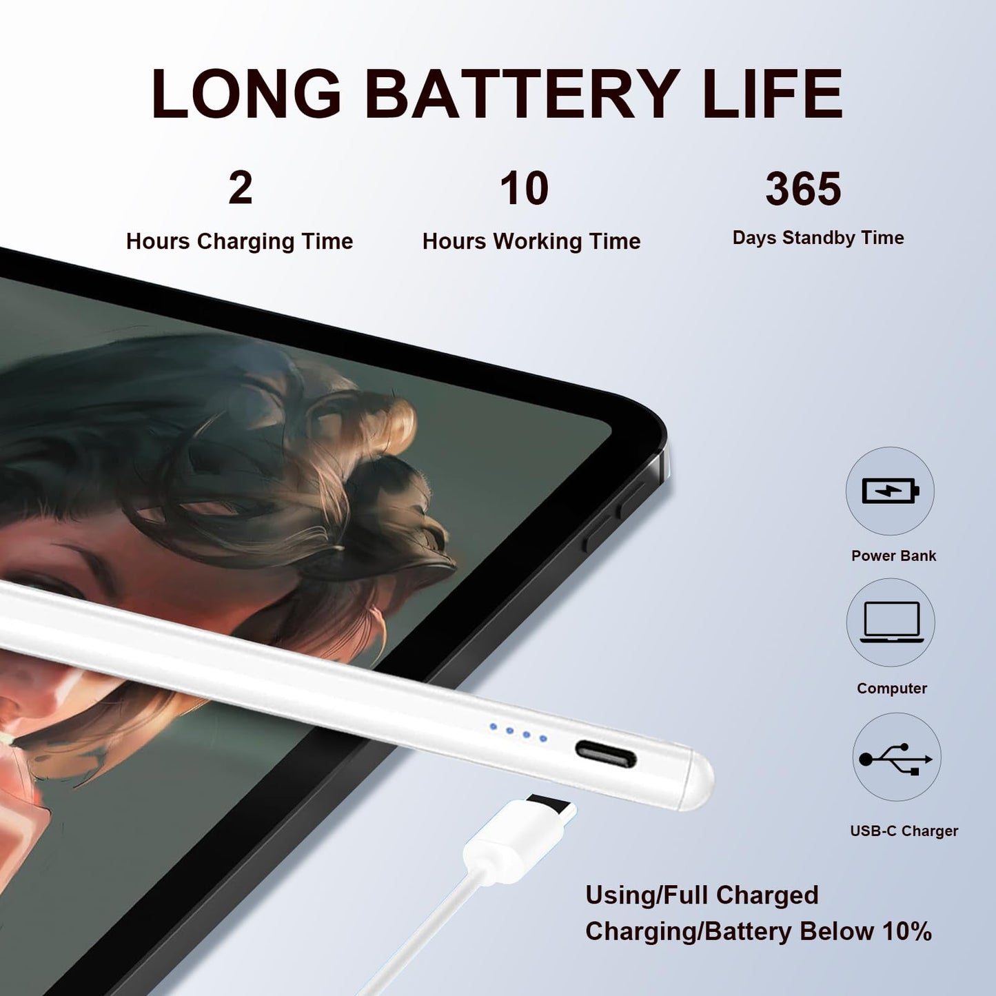 Lápiz Táctil Android para Samsung Galaxy Tab (Negro)