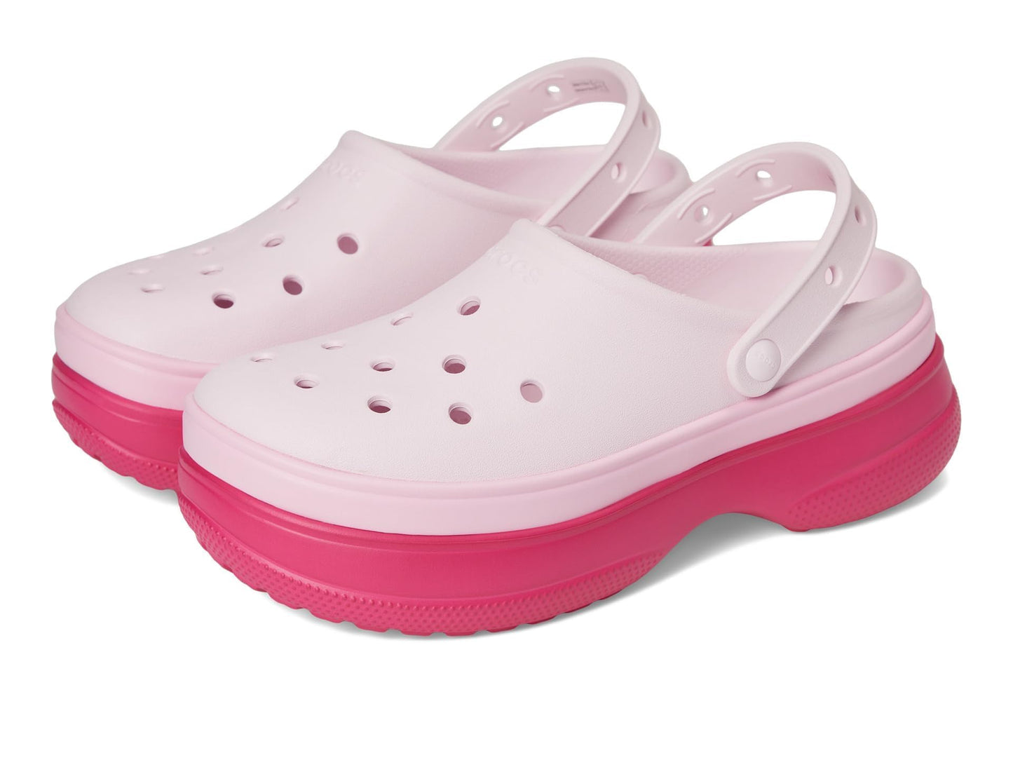 Crocs Unisex Classic Stacked Clogs Platform Sneakers Dragon Fruit Men 6/Women