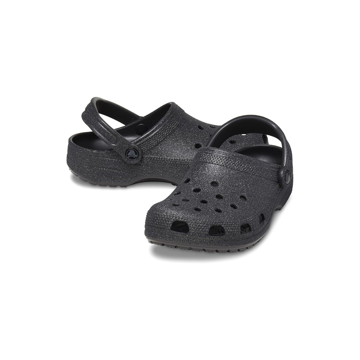 Crocs Zuecos Clásicos Brillantes Unisex (Negro / Talla 3 Hombre/5 Mujer)