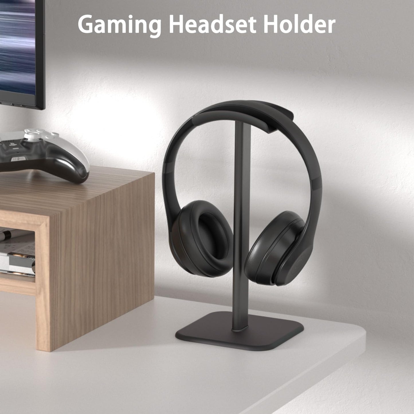 Ahonnpely Soporte de Escritorio para Auriculares (Negro)