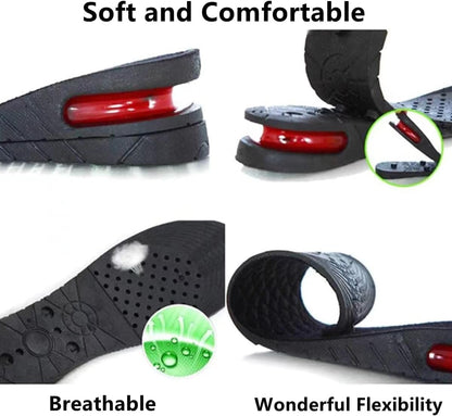 Height Increase Insoles 4-Layer Air up Shoe Lifts Elevator Shoes Insole 2.95inches(7.5 cm) Heels Lift Inserts for Men and Women