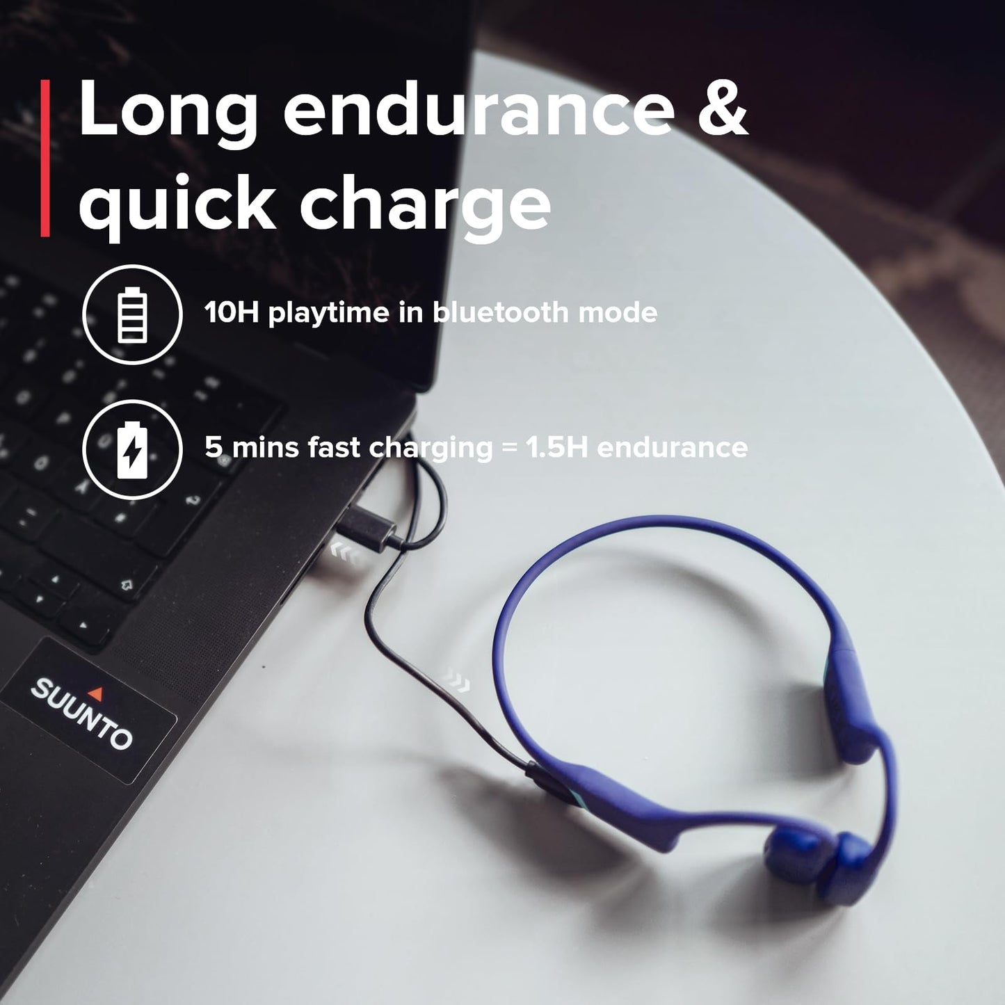 SUUNTO Audífonos de Natación Aqua Light de Conducción Ósea (32GB / Tidal Black)