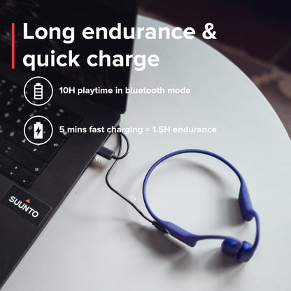 SUUNTO Audífonos de Natación Aqua Light de Conducción Ósea (32GB / Tidal Black)