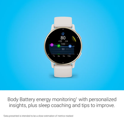 Garmin vívoactive 5, Health and Fitness GPS Smartwatch, AMOLED Display, Up to 11 Days of Battery, Ivory