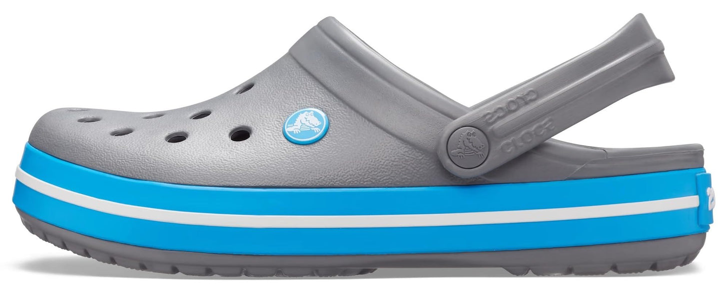 Crocs Zueco Unisex Crocband (Carbón/Océano / Talla 8 Mujer/6 Hombre)