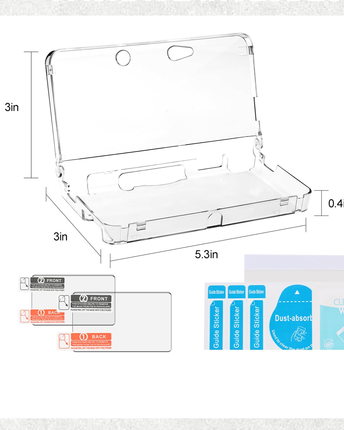 TriverseTech Funda Protectora Transparente para 3DS