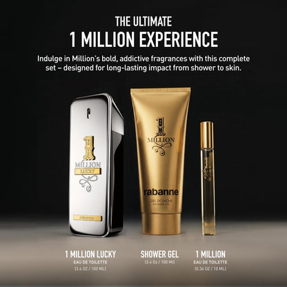 Rabanne Set de Regalo 1 Million Lucky para Hombre (Set de 3 Piezas)