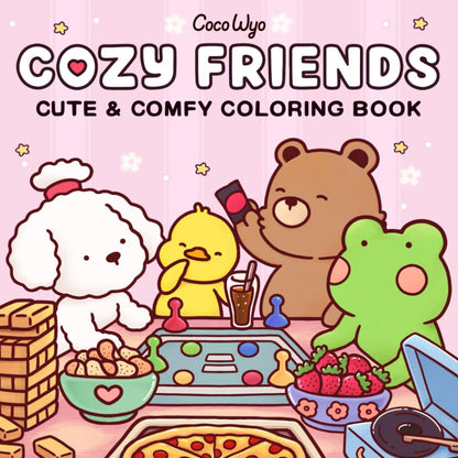 Libro de Colorear Cozy Friends (Animales Lindos para Adultos y Adolescentes)