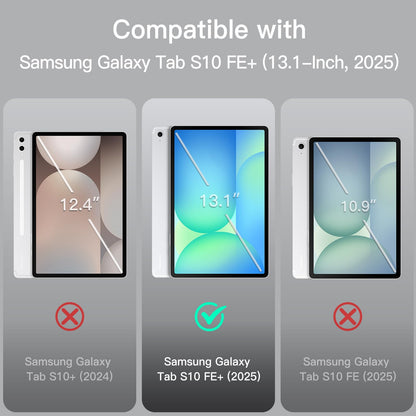 JETech Funda Protectora Folio Stand para Galaxy Tab S10 FE Plus (Silver)