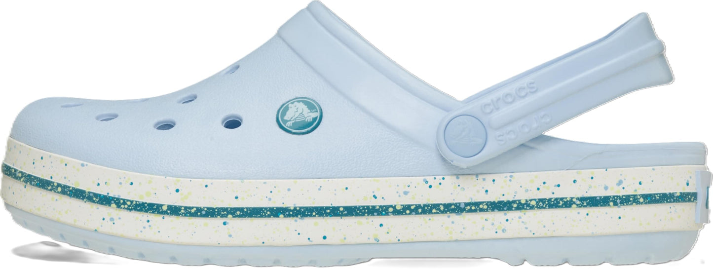 Crocs Zueco Unisex Crocband para Adulto (Talla 7 Mujer y 5 Hombre / Speckled Blue Frost)