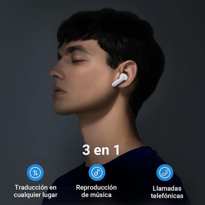 Timekettle M3 3 in 1 Language Translation Earbuds,43 Languages & 96 Accents, Offline Translator, No Subscription,Bluetooth,for Exploring Expat Life Freely, APP Compatible with iOS & Android,White