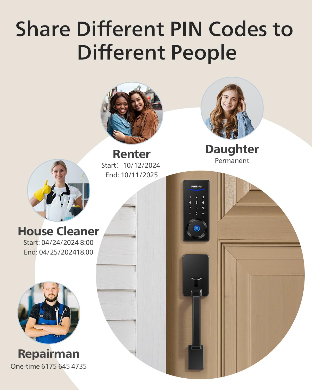 Philips Cerradura Inteligente Wi-Fi con Mango