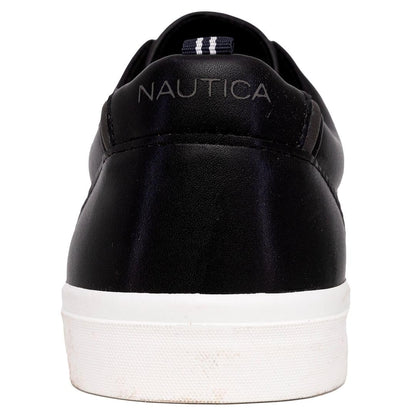 Nautica Men's Fashion Sneaker Casual Skate Lace-Up Shoe, Classic Tennis Low Top Loafer-Graves 3-Black
