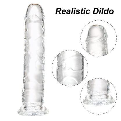 Consolador Realista de 7.1 pulgadas (Transparente)