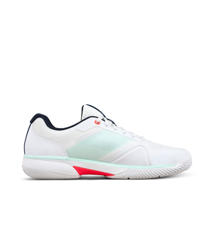 WILSON Rush Lite 5 Men's Tennis Shoe - White/Bay/Fiery Coral