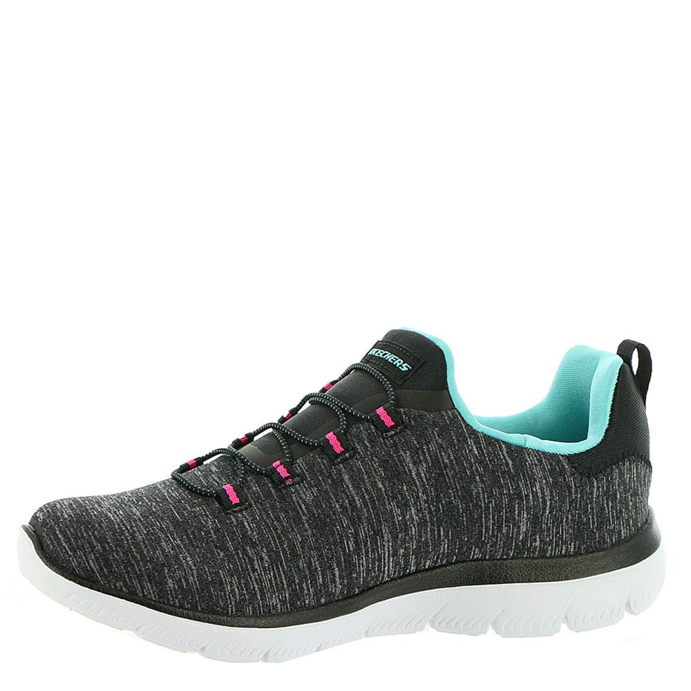 Skechers womens Summits-quick Getaway Sneaker, Black/Light Blue