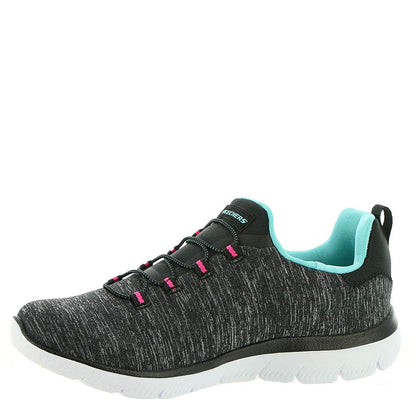 Skechers womens Summits-quick Getaway Sneaker, Black/Light Blue