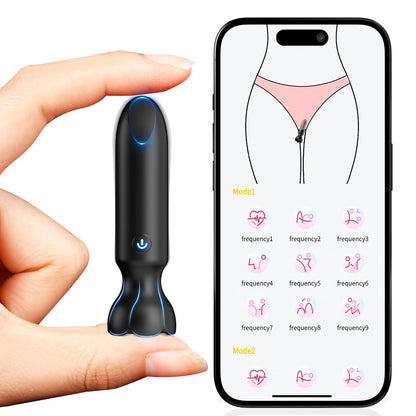 Mini Vibrador Bala Controlado por App (Negro)