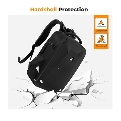 K&F CONCEPT Camera Backpack,Hardshell Photography DSLR Camera Bag with 15-15.6 Inch Laptop Compartment Waterproof Hard Shell Camera Case Compatible with Canon/Nikon/Sony/DJI Mavic Drone